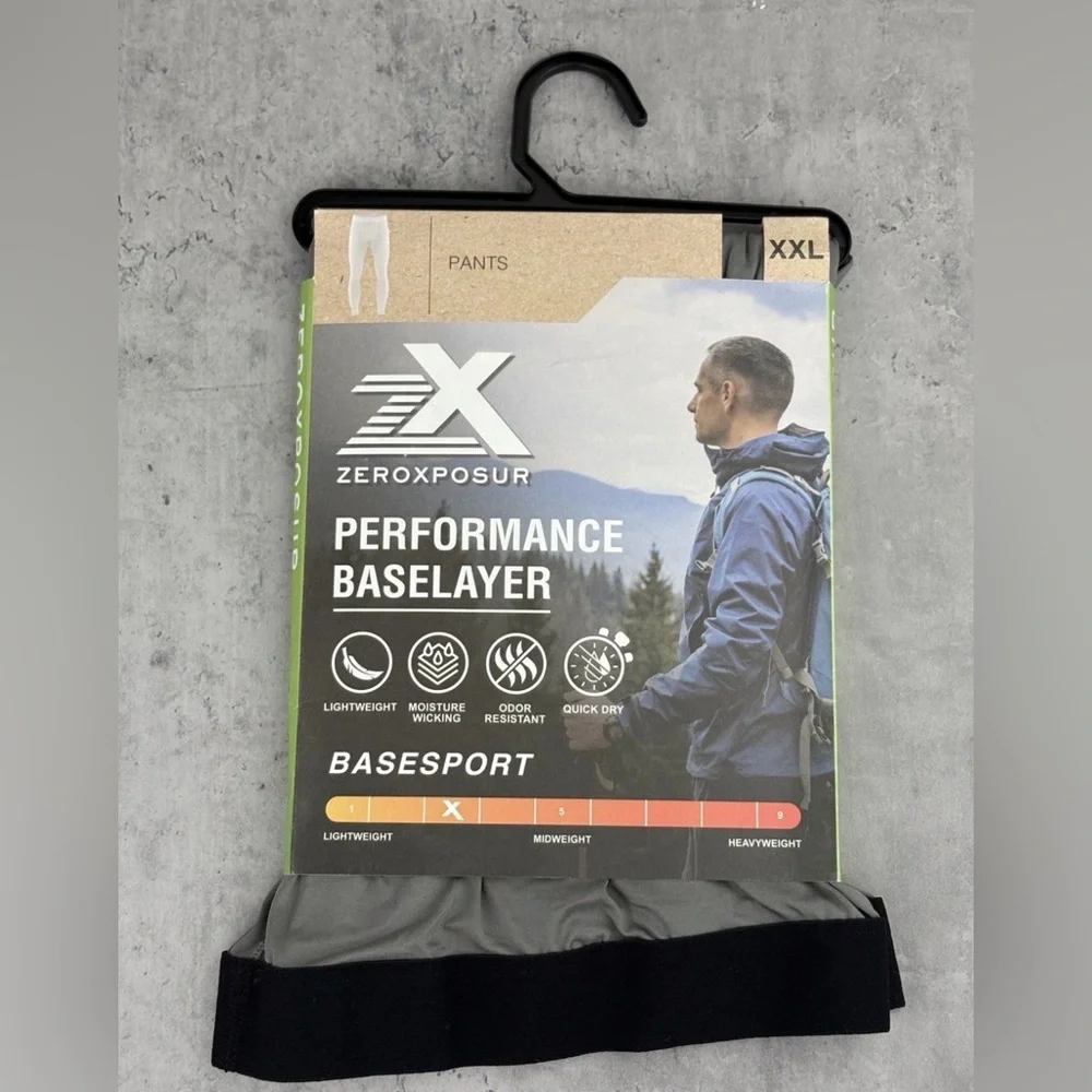 Zeroxposur Men’s Performance Base Layer Base Sport Thermal Pants Size 2XL Gray